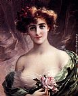 Emile Vernon The Pink Rose painting